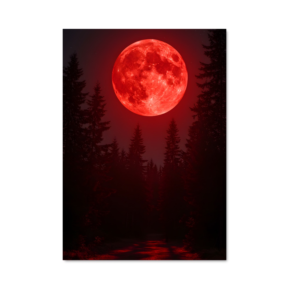 Poster superbe lune écarlate